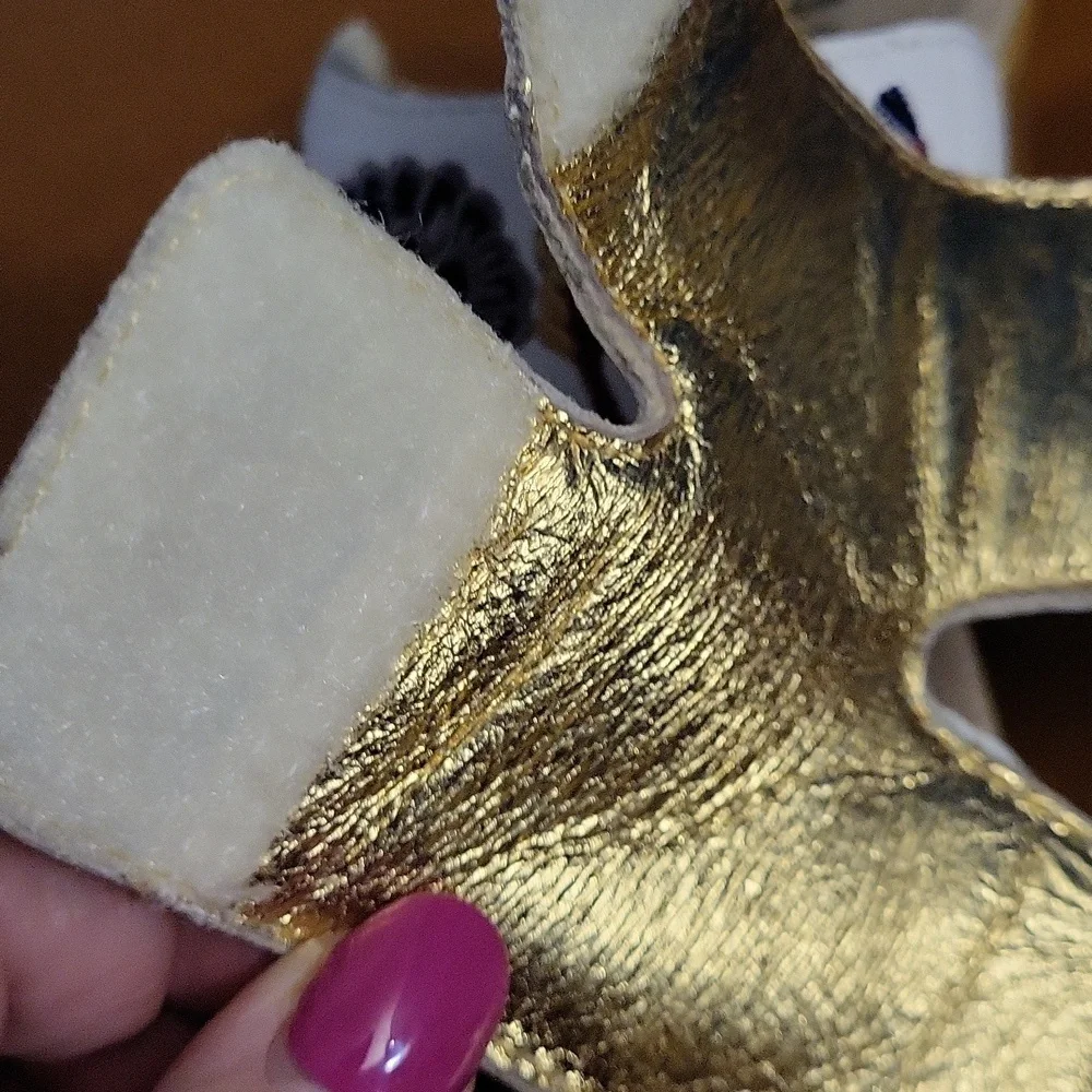 Alegria 8 8.5 Or 38 Embroidered White Sandals With Velcro - Picture 14 of 17